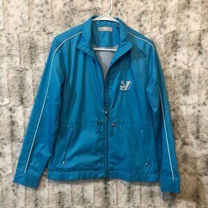 Callaway Jacket Womens Medium Blue Full Zip Long Sleeve Windbreaker Lightweight
